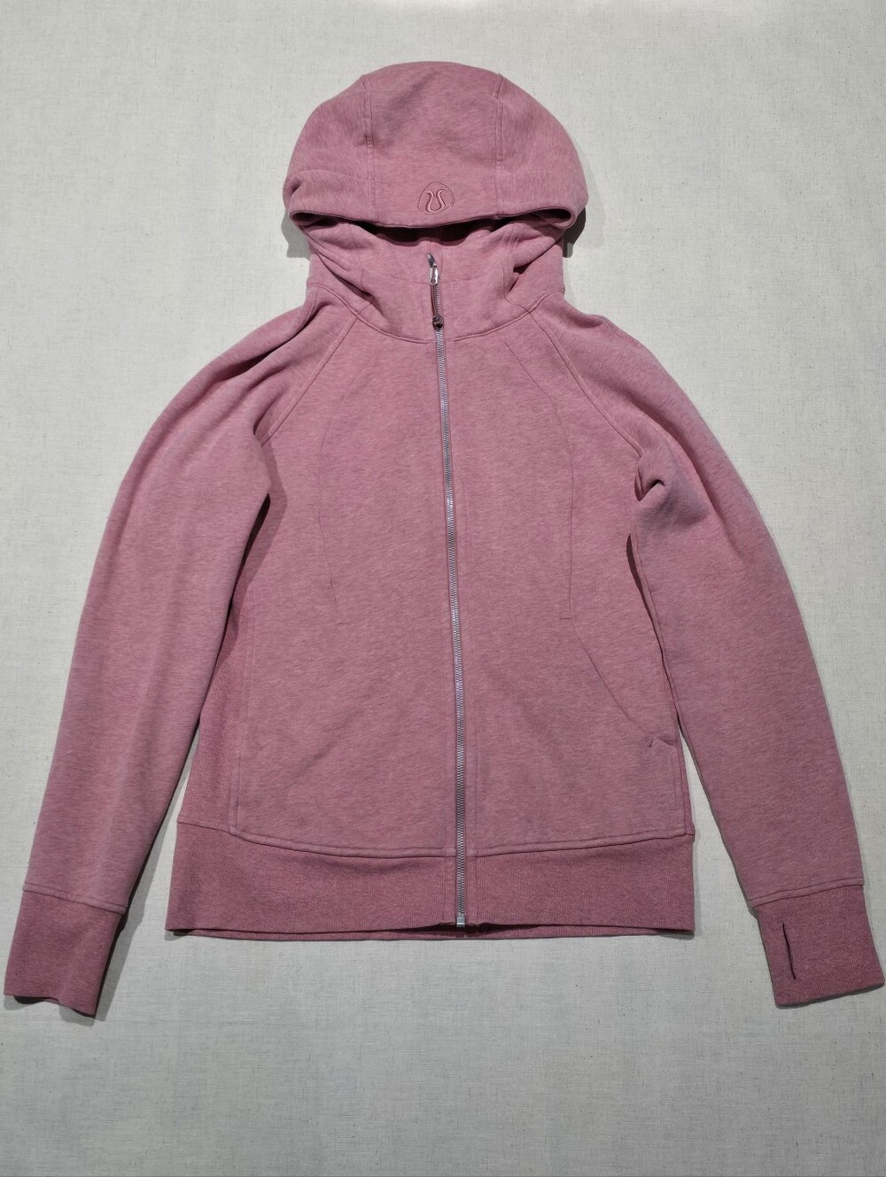 Lululemon Scuba Full Zip Pink Hoodie Size 12